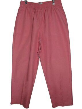 Koret Francisca Pants Women Size 14S Coral Pink Pull On Elastic Waist short